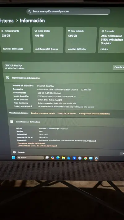 Computador Todo En Uno HP con Teclado - miniatura 2