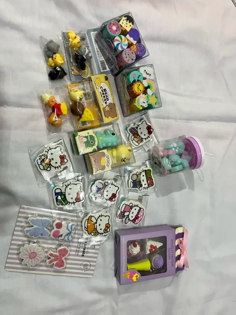 Set de gomas de borrar temáticas kawaii