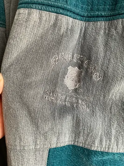 Chaqueta vintage de pana verde y gris - miniatura 2