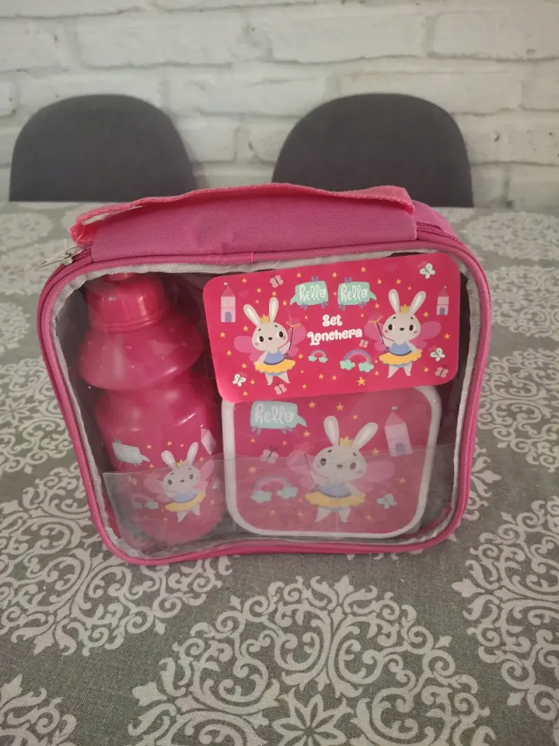 Set de lonchera infantil con diseño de conejo - 1