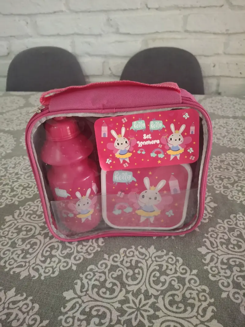 Set de lonchera infantil con diseño de conejo - 2