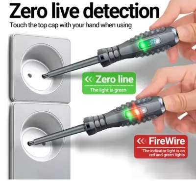 Detector de voltaje sin contacto con luz LED - miniatura 1