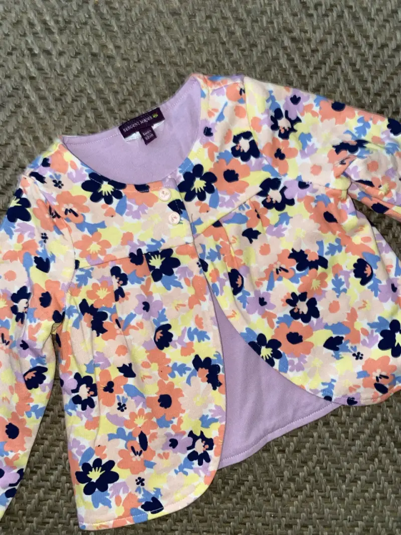 Chaqueta floral para niña con diseño colorido - 2