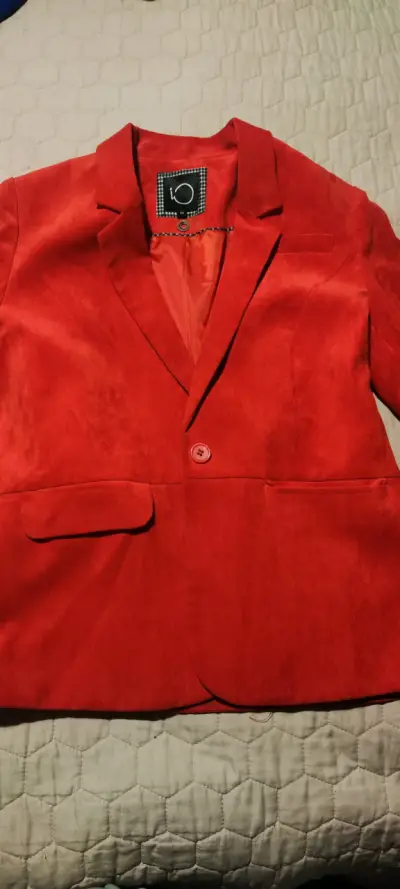 Blazer rojo elegante para mujer - miniatura 4