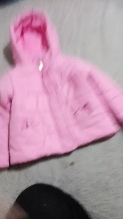 Chaqueta de invierno rosada para niña - miniatura 4
