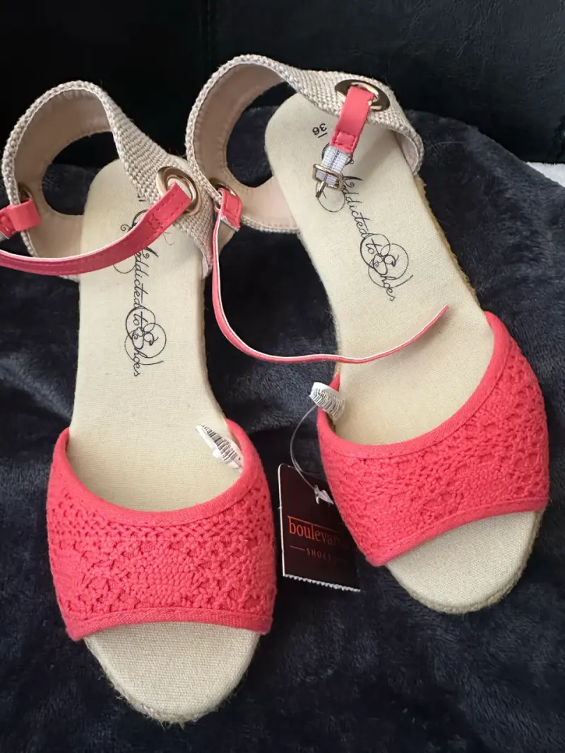 Sandalias de cuña rojas Boulevard Shoes - 1
