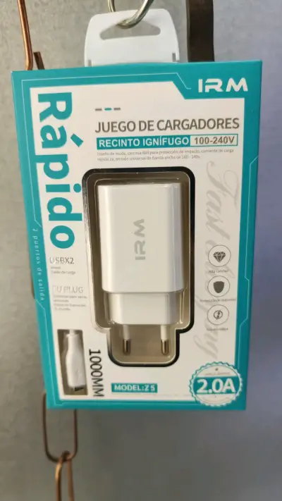 Cargador rápido IRM USBX2 con enchufe EU - miniatura 1