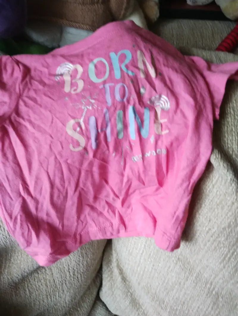 Polera infantil rosa 'Born to Shine'