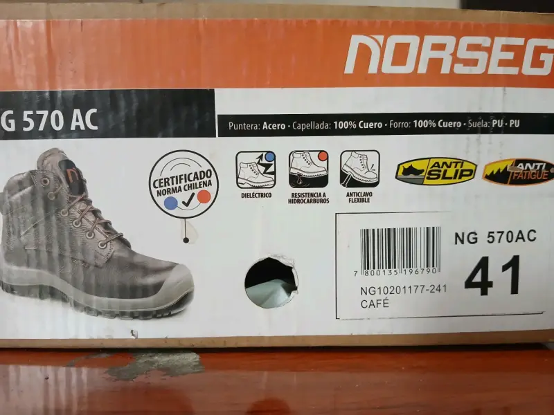 Botas de seguridad Norseg anticlavo marrón - 2