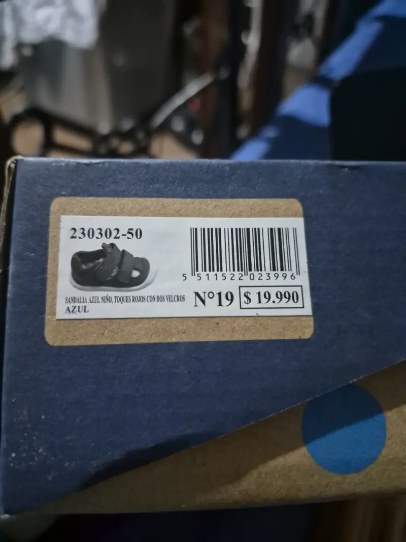 Zapatos de bebé Colloky azul con velcro - 3