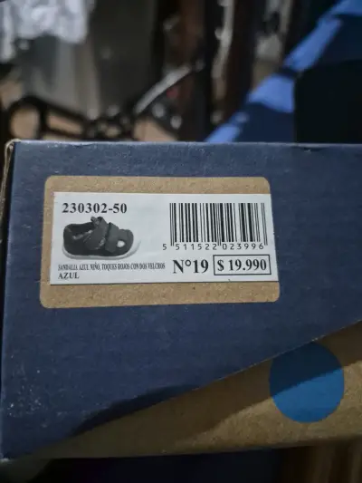 Zapatos de bebé Colloky azul con velcro - miniatura 3