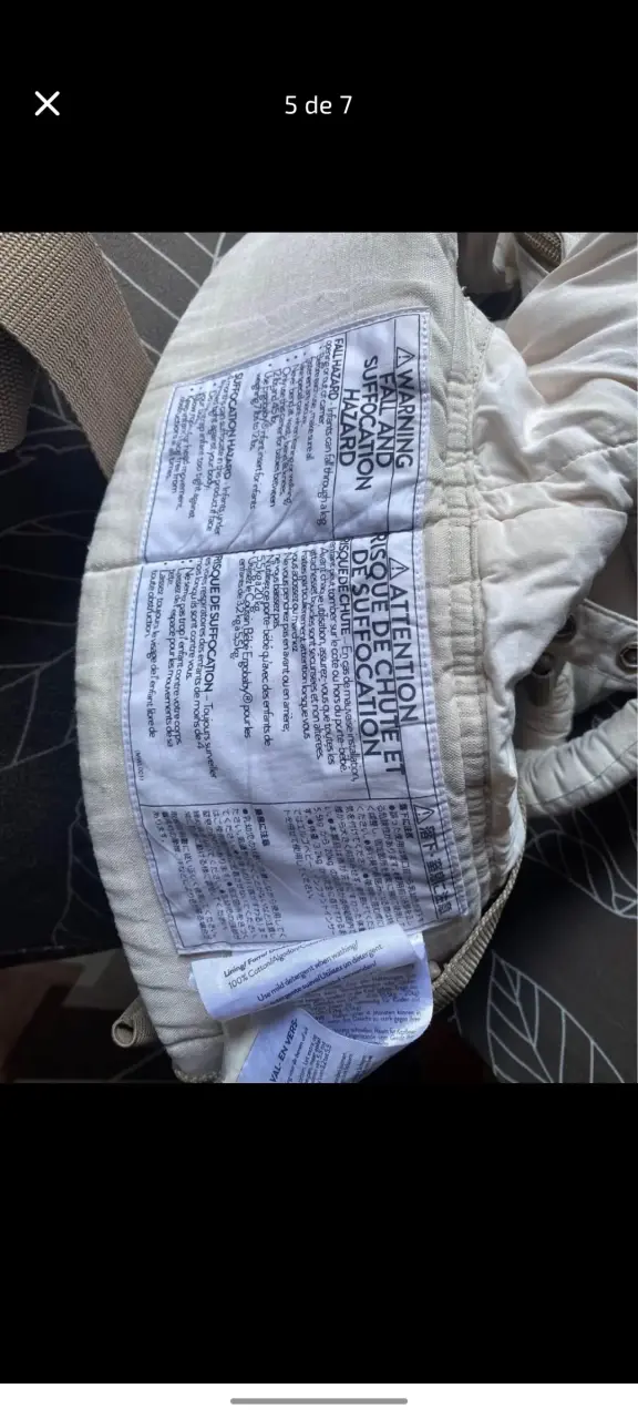 Mochila portabebé Ergobaby beige en buen estado - 5
