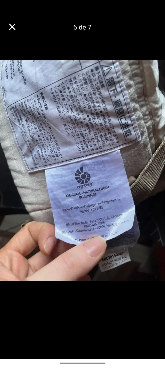 Mochila portabebé Ergobaby beige en buen estado - 6