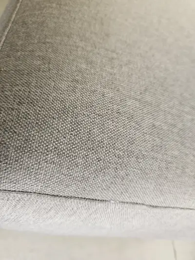 Puff tapizado gris moderno - miniatura 4