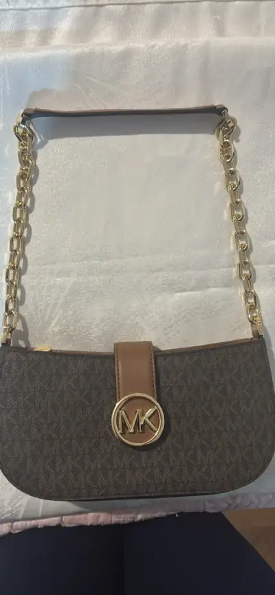 Cartera de cuero marrón con logo Guess - miniatura 3