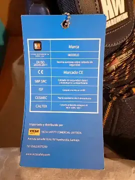 Botas de trabajo HW azul con refuerzo - miniatura 5