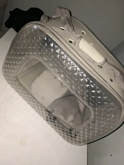 Transportadora de mascotas plegable beige - miniatura 2