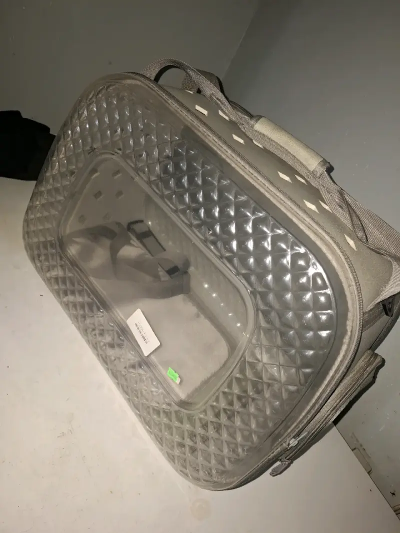 Transportadora de mascotas plegable beige - 3