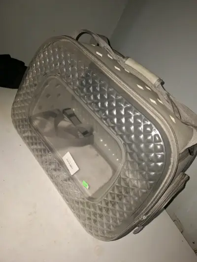 Transportadora de mascotas plegable beige - miniatura 3