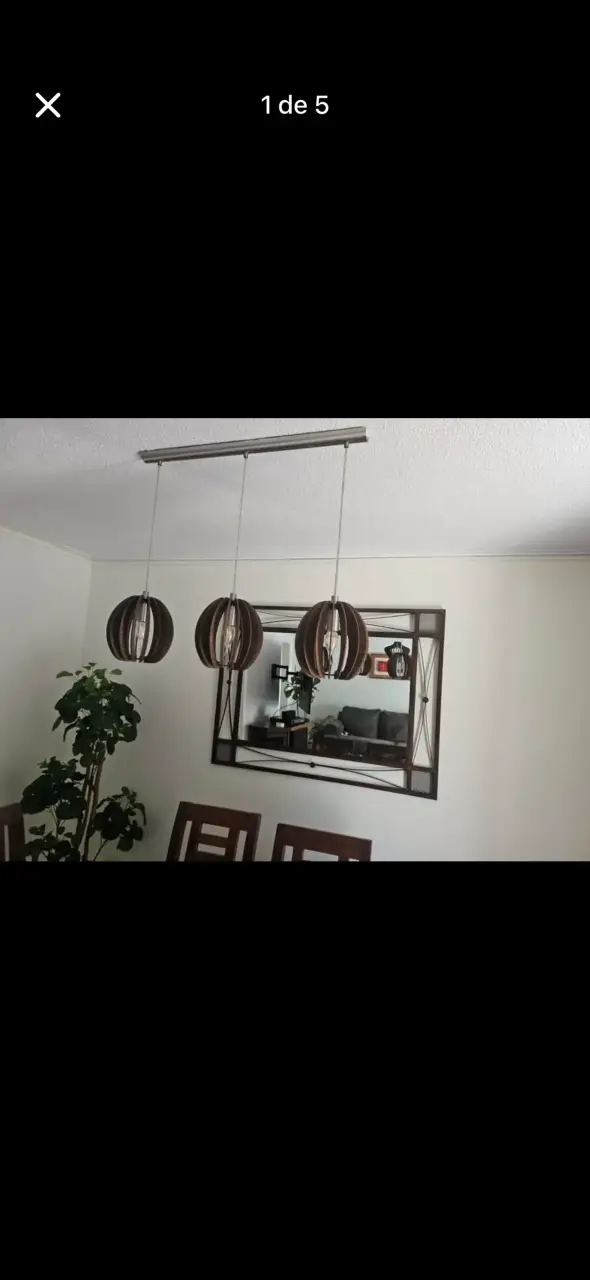Lámpara colgante moderna de tres luces - 1