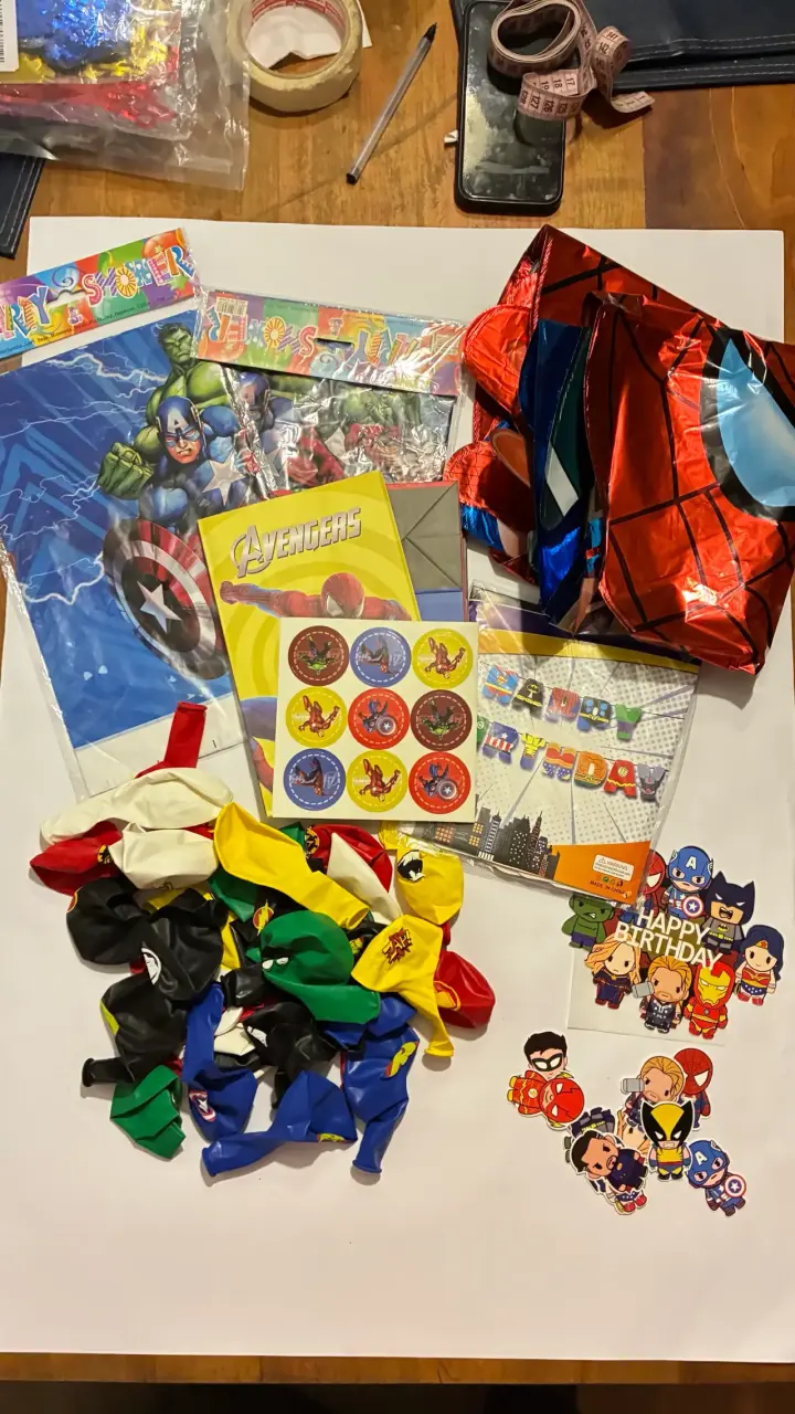 Set cumpleaños superheroes - 2
