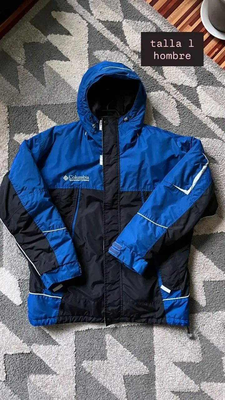 Chaqueta impermeable Columbia azul para hombre