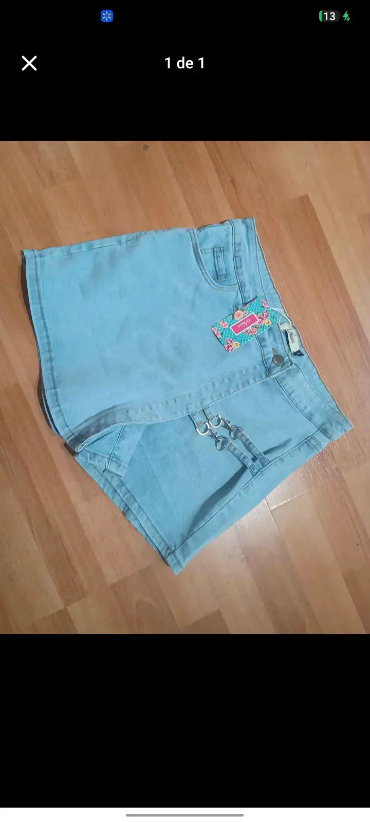 Shorts de mezclilla azul claro para mujer