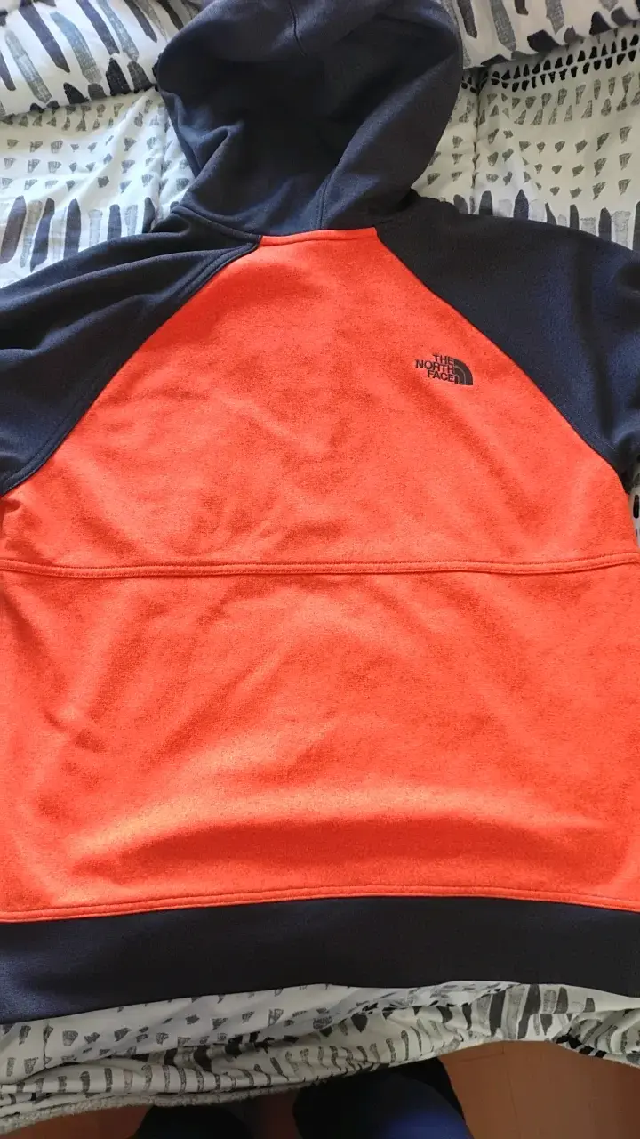 Polerón The North Face con capucha naranja y negro - 2