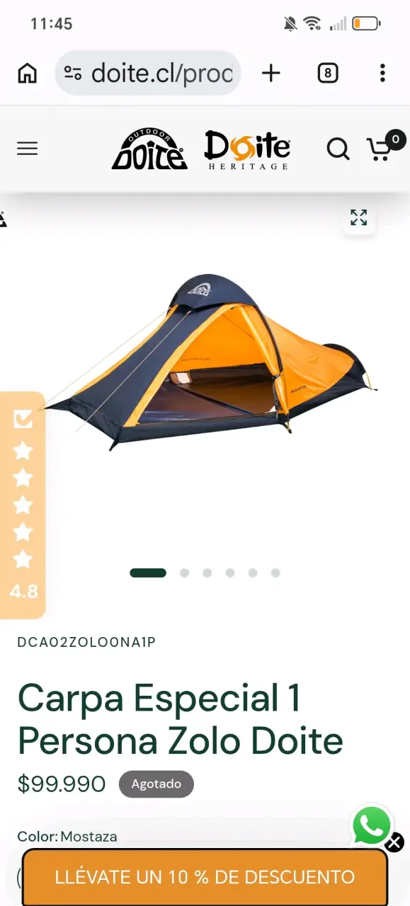 Carpa Zolo Doite Mostaza