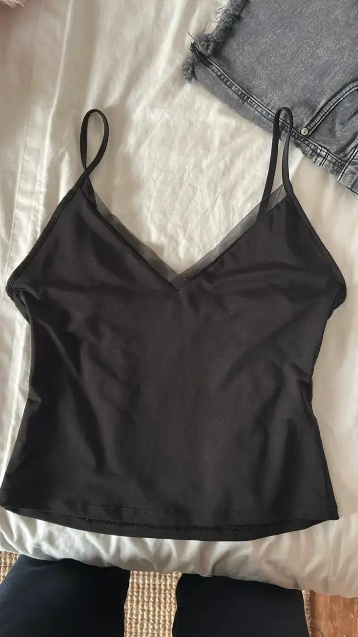 Top negro de tirantes Zara talla M - 1