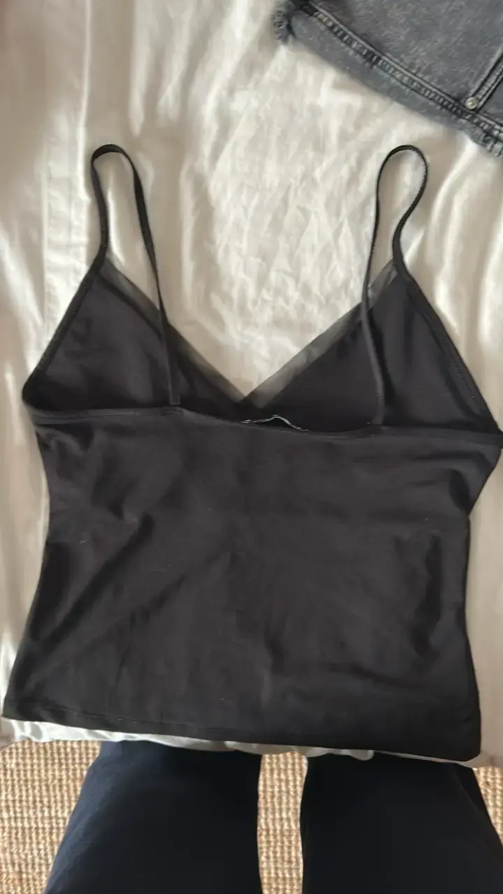 Top negro de tirantes Zara talla M - 3