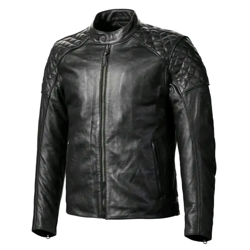 Chaqueta de cuero negra Triumph para motociclista - 2