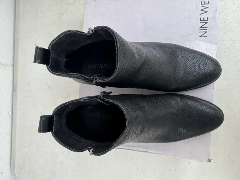 Botines de cuero negro Nine West - 2