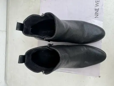 Botines de cuero negro Nine West - miniatura 2