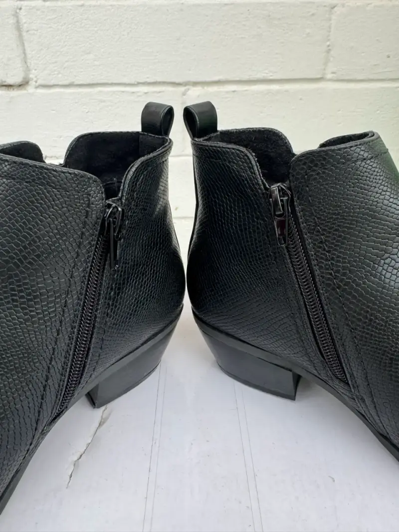 Botines de cuero negro Nine West - 3