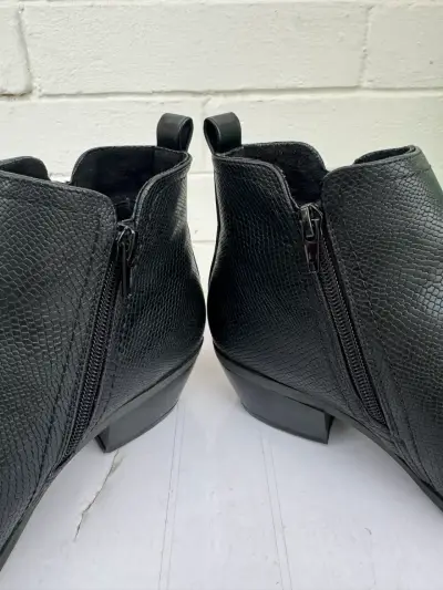 Botines de cuero negro Nine West - miniatura 3