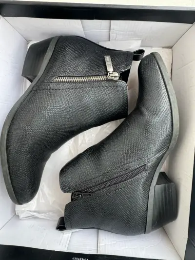 Botines de cuero negro Nine West - miniatura 5