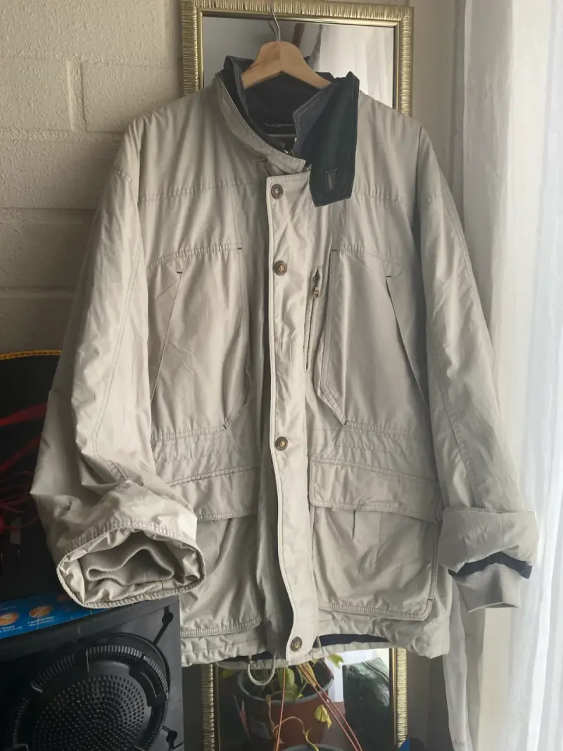 Chaqueta de invierno beige para hombre - 1