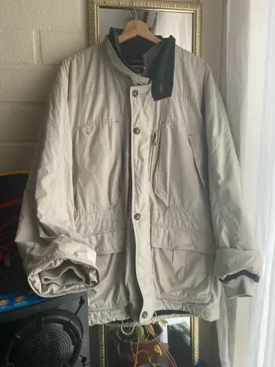 Chaqueta de invierno beige para hombre - miniatura 1