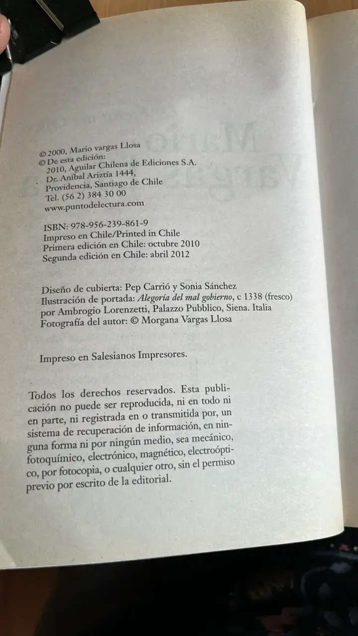 Libro 'La Fiesta del Chivo' de Mario Vargas Llosa - 3