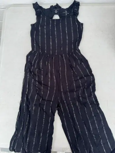 Enterito negro a rayas para niña talla 3 - miniatura 1
