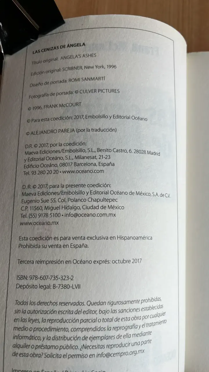 Libro 'Las cenizas de Ángela' de Frank McCourt - 3