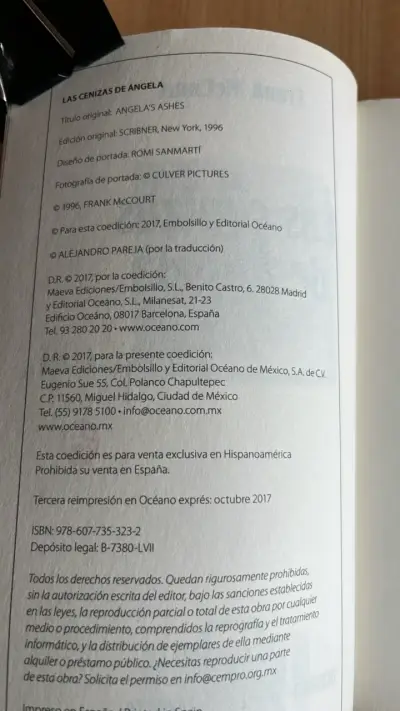 Libro 'Las cenizas de Ángela' de Frank McCourt - miniatura 3