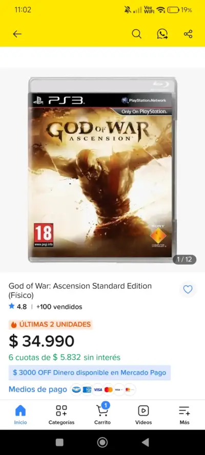 God of War: Ascension para PS3 Edición Física - miniatura 1