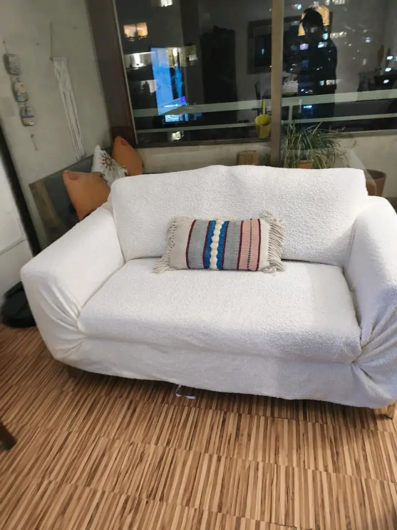 Funda de sillón color crema nueva - 4