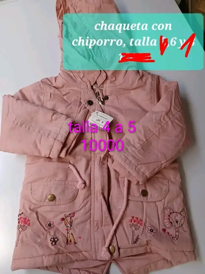 Chaqueta infantil con chiporro talla 4 a 5