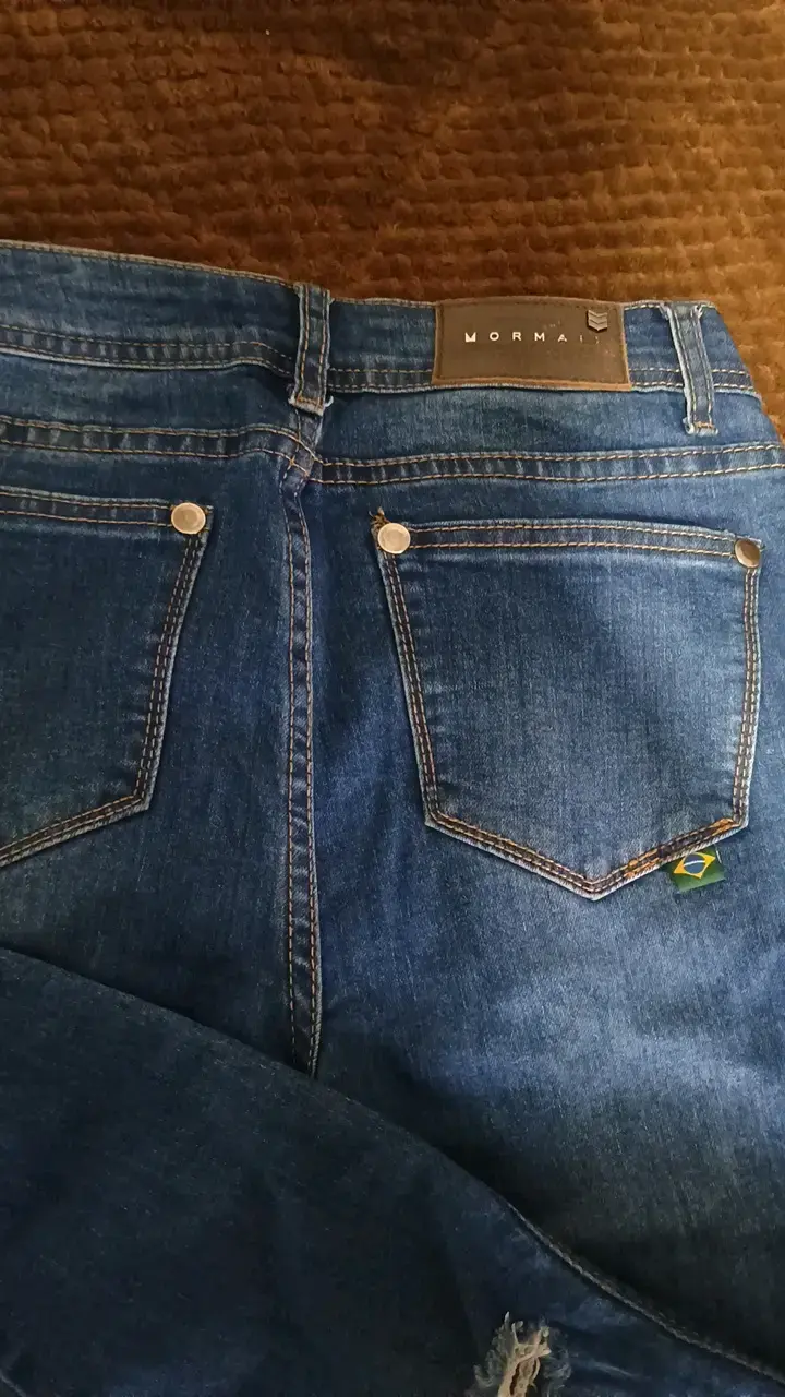 Jeans azules rasgados para mujer talla M - 3