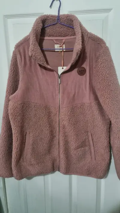 Chaqueta de lana rosada Icono con cierre - miniatura 1