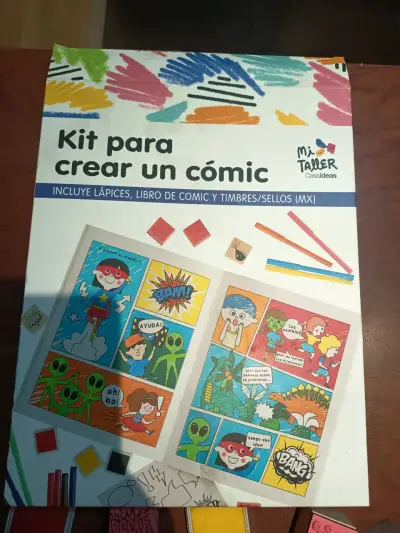 Kit para crear un cómic con lápices y sellos - miniatura 1