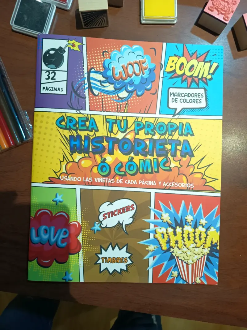 Kit para crear un cómic con lápices y sellos - 4